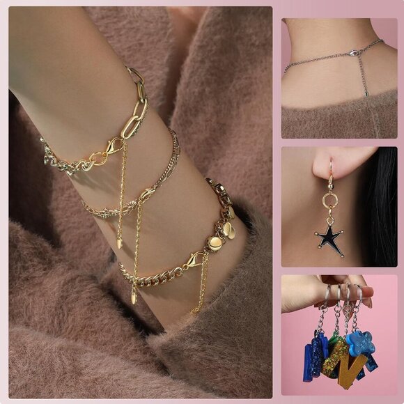 Jump Rings, 968pcs Jewelry Making Supplies, Jump Rings for Jewelry Making, Gold - Picture 7 of 8